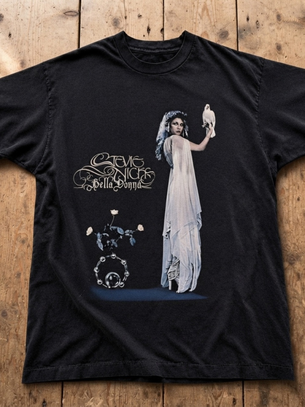 Gildan Black Stevie Nicks Bella Donna Short Sleeve Tee